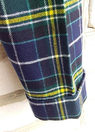 Яркие сочные брюки штаны клетка🍀шотландка классика шерсть4 фото