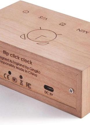 Gingko flip click clock светодиодный будильник активированная технология flip, перезаряжается с лазерной грави2 фото