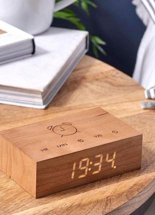 Gingko flip click clock светодиодный будильник активированная технология flip, перезаряжается с лазерной грави