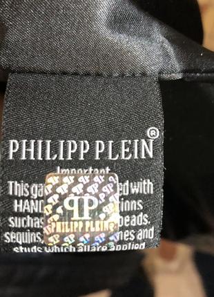 Куртка стьогана шкіряна philipp plein4 фото