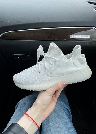 Adidas yeezy 350 white кроссовки