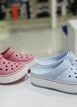 Кроксы модели crocband platform clog1 фото