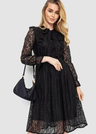 Ошатне плаття, колір чорний, 186r1959