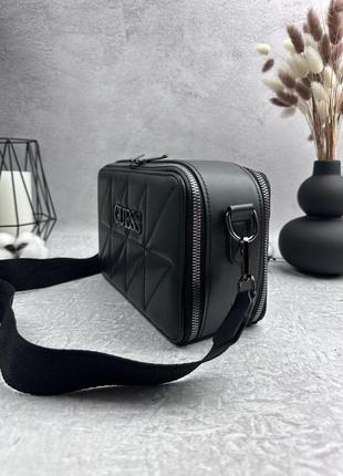 Жіноча сумка guess square black. брендові жіночі сумочки шкіряні2 фото