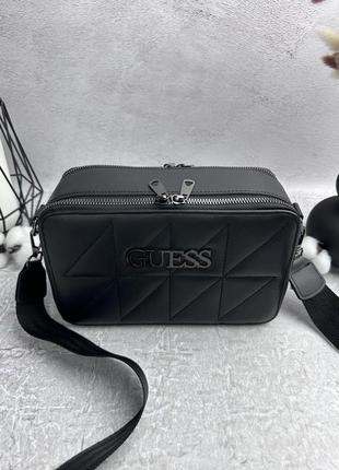 Жіноча сумка guess square black. брендові жіночі сумочки шкіряні7 фото