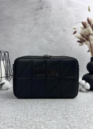 Жіноча сумка guess square black. брендові жіночі сумочки шкіряні5 фото