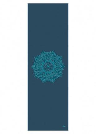 Килимок для йоги bodhi leela mandala петроль — бірюзова мандала 183x60x0.4 см