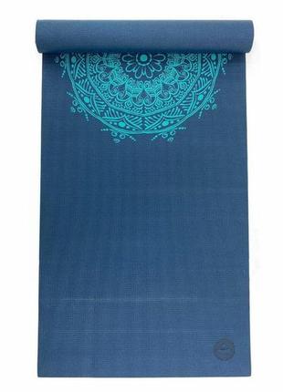 Килимок для йоги bodhi leela mandala петроль — бірюзова мандала 183x60x0.4 см4 фото