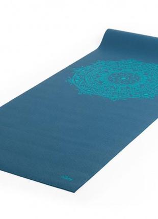Килимок для йоги bodhi leela mandala петроль — бірюзова мандала 183x60x0.4 см3 фото