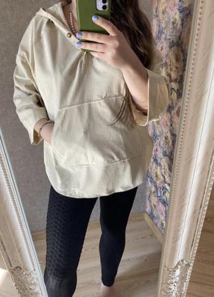 Тонкий бавовняний у рубчик стильне худі 50-54 р zara