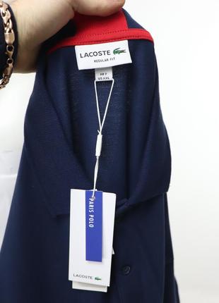 Чоловіча   нова темно-синя  футболка lacoste [  xl-xxl ]4 фото