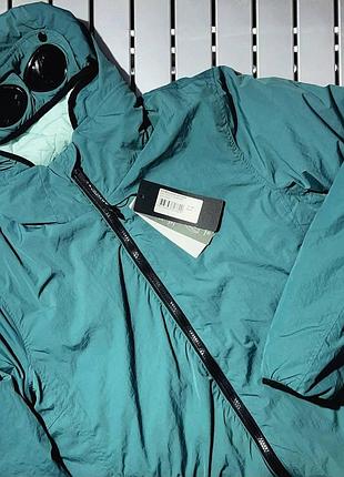 Престижна куртка cp company з лінзами на каптурі чоловіча весна осінь утеплена чорна