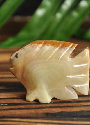 Статуэтка рыбка из натурального камня оникс, 5.5 см