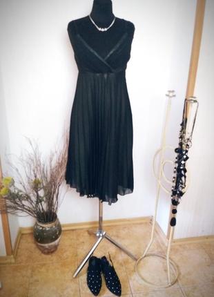 Платье вечернее плиссе сарафан, маленькое чёрное платье3 фото