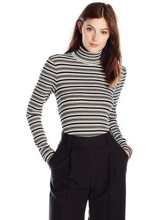 Светр-гольф смужка сіро-чорний