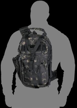 Однолямочный тактический рюкзак со скрытым отделением для оружия camotec tcb multicam...