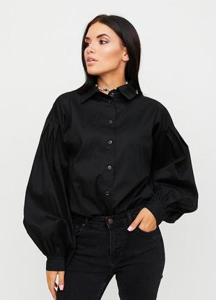 Сорочка з бавовняної тканини вільного покрою