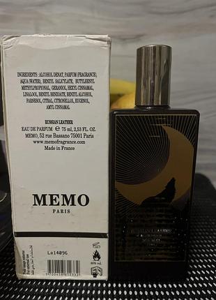 Memo paris russian leather 75 ml туалетная вода мужская уценка потертый флакон и коробка1 фото