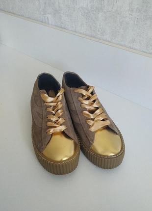 Замшевые кеды,туфли италия # lab 163 фото
