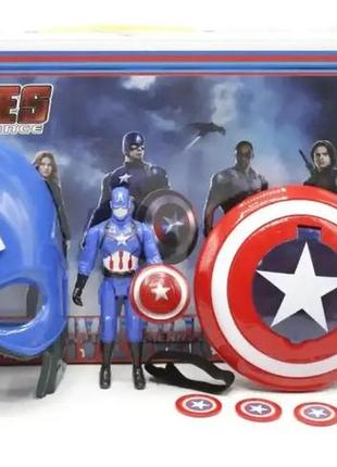 Набір героя "капітан америка" з маскою та щитом cx-5