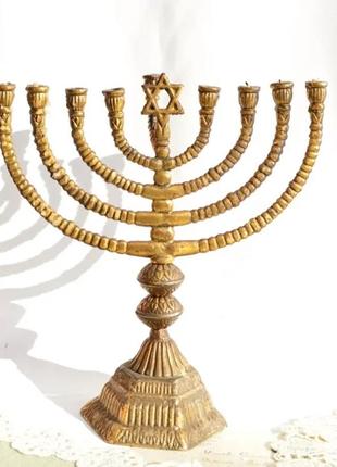 Єврейський свічник - "мінора"!
ханукія!
 імовірно, середина хх століття! іудаїка.  менора. бронза.
