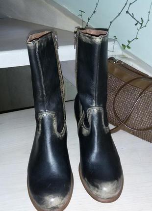 Peperoni(italy)- нові шкіряні чоботи в стилі вінтаж, розмір 39(25,3см)