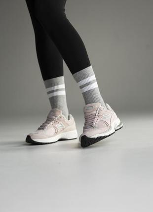 Нью беленс кроссовки кожаные пудровые new balance7 фото