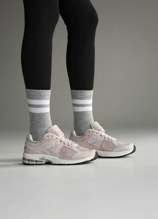 Нью беленс кроссовки кожаные пудровые new balance9 фото