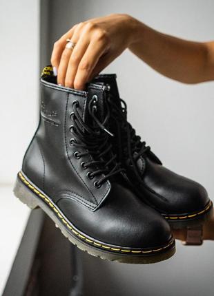 Черевики dr. martens 1460 black без хутра черевики