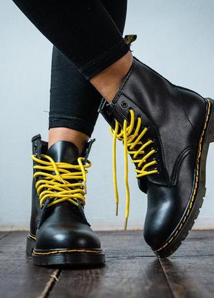 Ботинки dr. martens 1460 black без хутра черевики2 фото