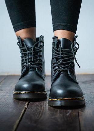 Ботинки dr. martens 1460 black без хутра черевики7 фото