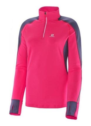 Лонгслив salomon womens trail runner ls zip tee