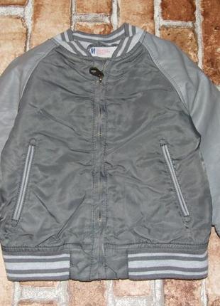 Куртка  ветровка мальчику бомбер 1 - 2 года  h&m2 фото