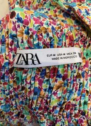 Длинное платье платье в цветочный принт вискоза zara m10 фото