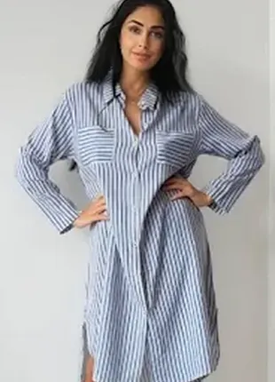 Натуральне плаття сорочка oversize можна на пляж