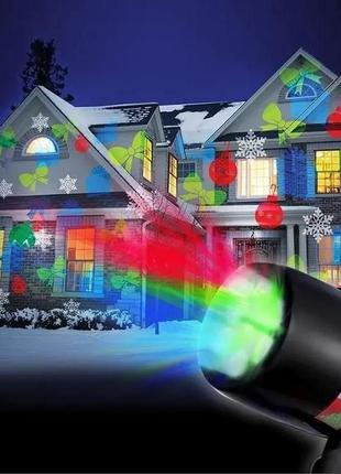 Лазерний новорічний проєктор для дому та квартири star shower slide show art-05281 фото