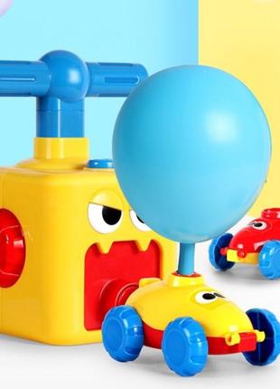 Аеромобіль машинка з кулькою aerodynamics reaction force principle. інтерактивна іграшка, надуває кульки3 фото