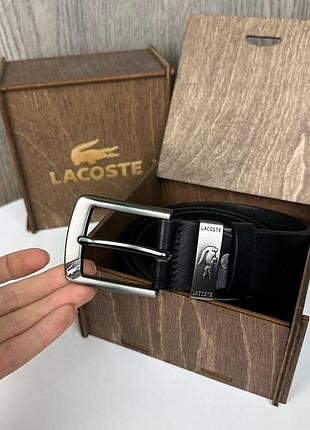 Классический мужской кожаный ремень широкий стиль лакоста крокодил lacoste