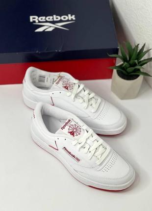 Кросівки reebok classic qlb розмір 40,5 білі з червоною підошвою2 фото