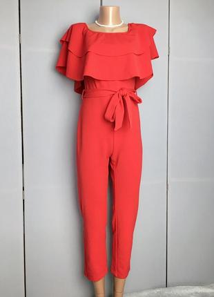 Женский комбинезон красный винтаж ретро женские женский штаны джинсы2 фото