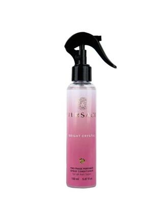 Двухфазный парфюмированный спрей-кондиционер для волос versace bright crystal brand collection 150 мл