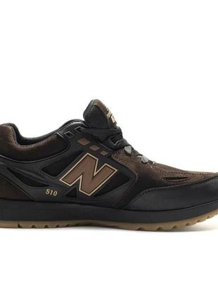 Кросівки шкіряні new balance коричневі10 фото