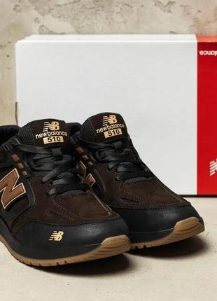 Кросівки шкіряні new balance коричневі