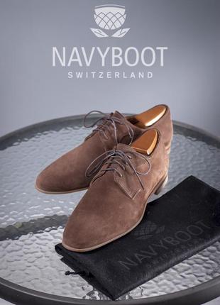 Дерби navyboot, италия 42р мужские туфли кожаные