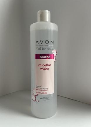 Пом'якшувальна міцелярна вода для обличчя avon nutraeffects, 400 мл.