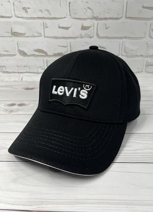 Бейсболка черная в стиле  levi's1 фото