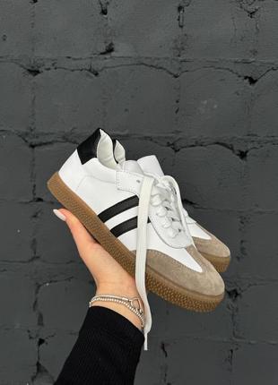 Adidas samba white женские кеды