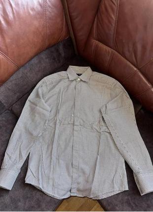 Бавовняна сорочка zegna  оригінальна чорна біла3 фото