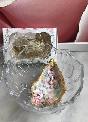 Ручная работа! состаренные богемные пиалы-устрицы для хранения украшений, мелочей,...