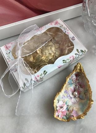 Ручная работа! состаренные богемные пиалы-устрицы для хранения украшений, мелочей,...